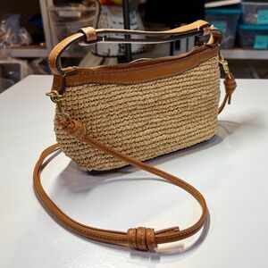 Vera Bradley Roxbury small straw raffia crossbody bag